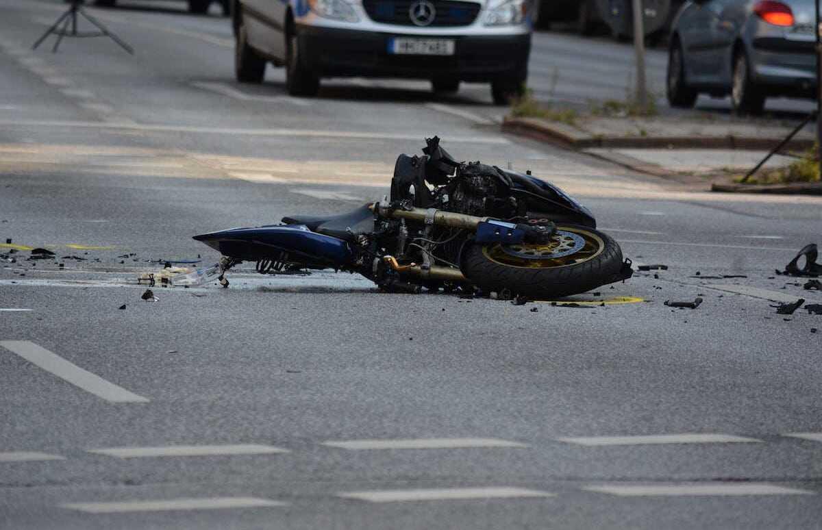 Siniestro total de una moto